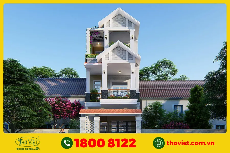 Mẫu nhà phố 2 tầng 5x15 số 7