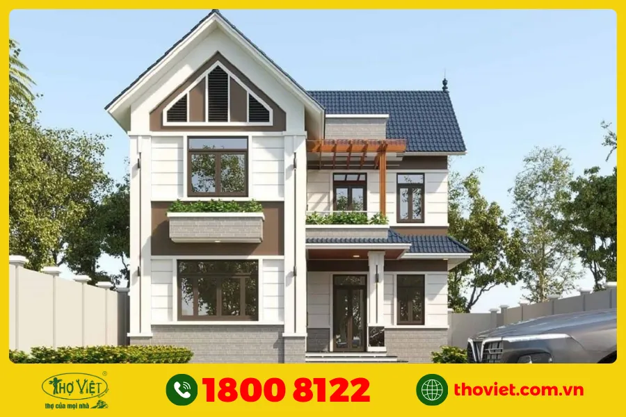 Mẫu nhà phố 2 tầng 5x15 kết hợp kinh doanh