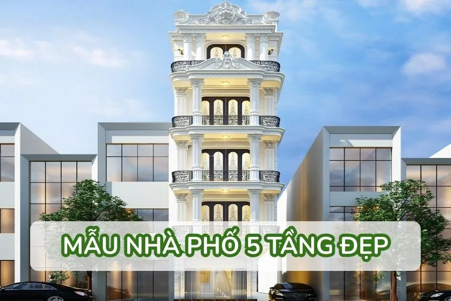 mẫu nhà phố 5 tầng sang trọng và tinh tế