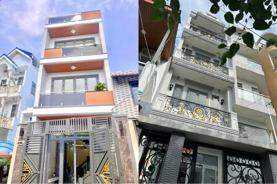 Mẫu nhà phố mặt tiền 5m 9