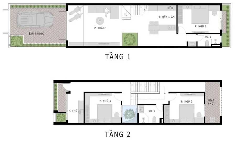 bản vẽ nhà phố mặt tiền 5m số 5