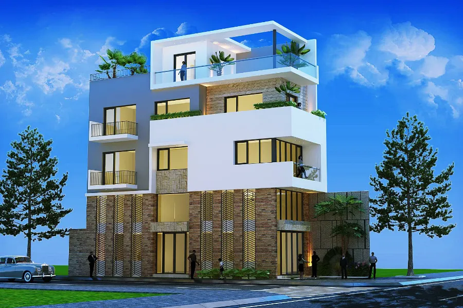 Mẫu nhà phố mặt tiền 5m 3