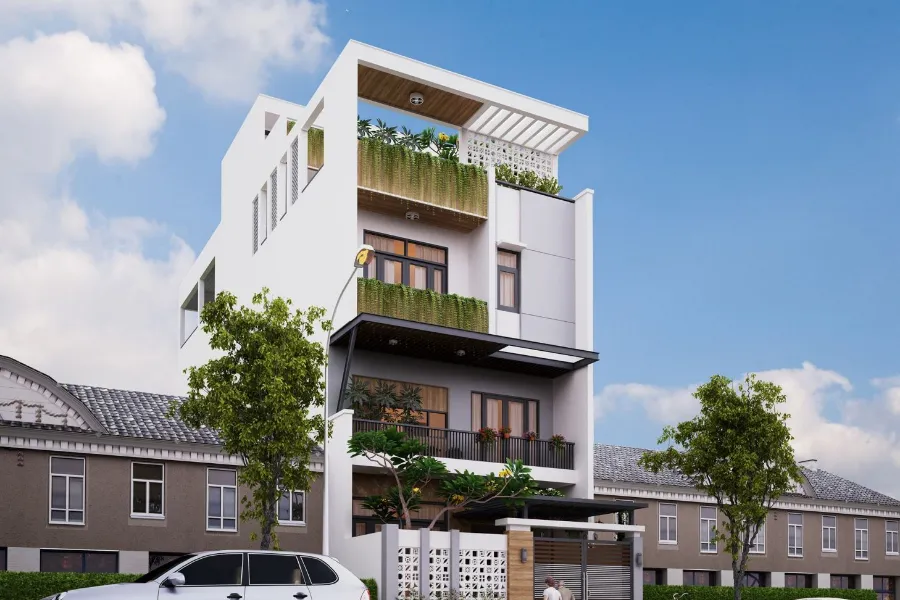 Mẫu nhà phố mặt tiền 5m 5