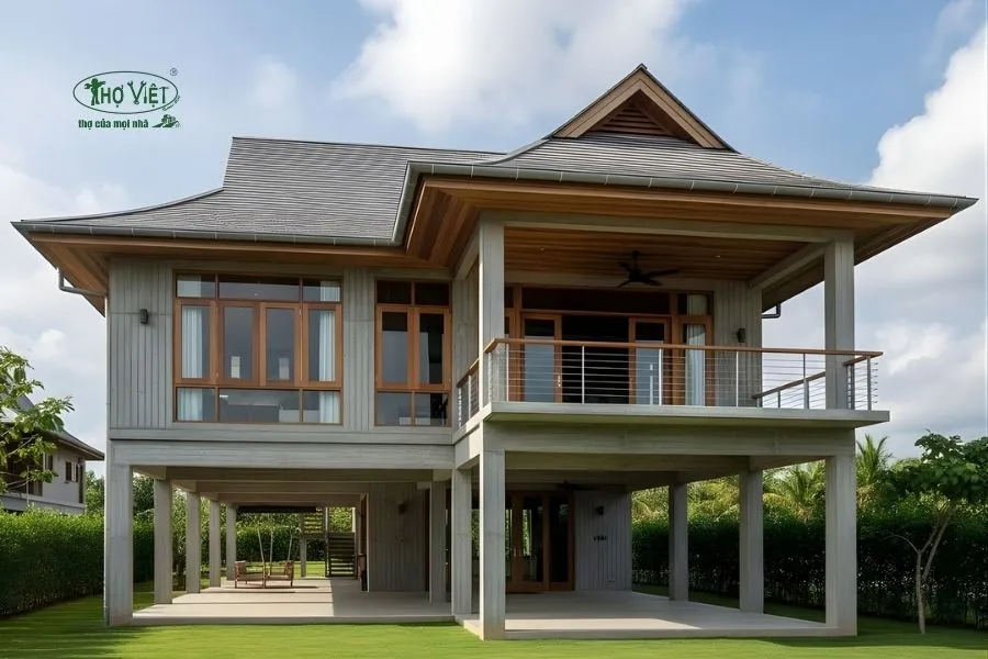 Mẫu nhà sàn bê tông