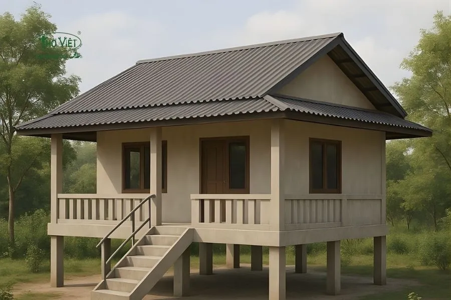 Mẫu nhà sàn đơn giản mà đẹp