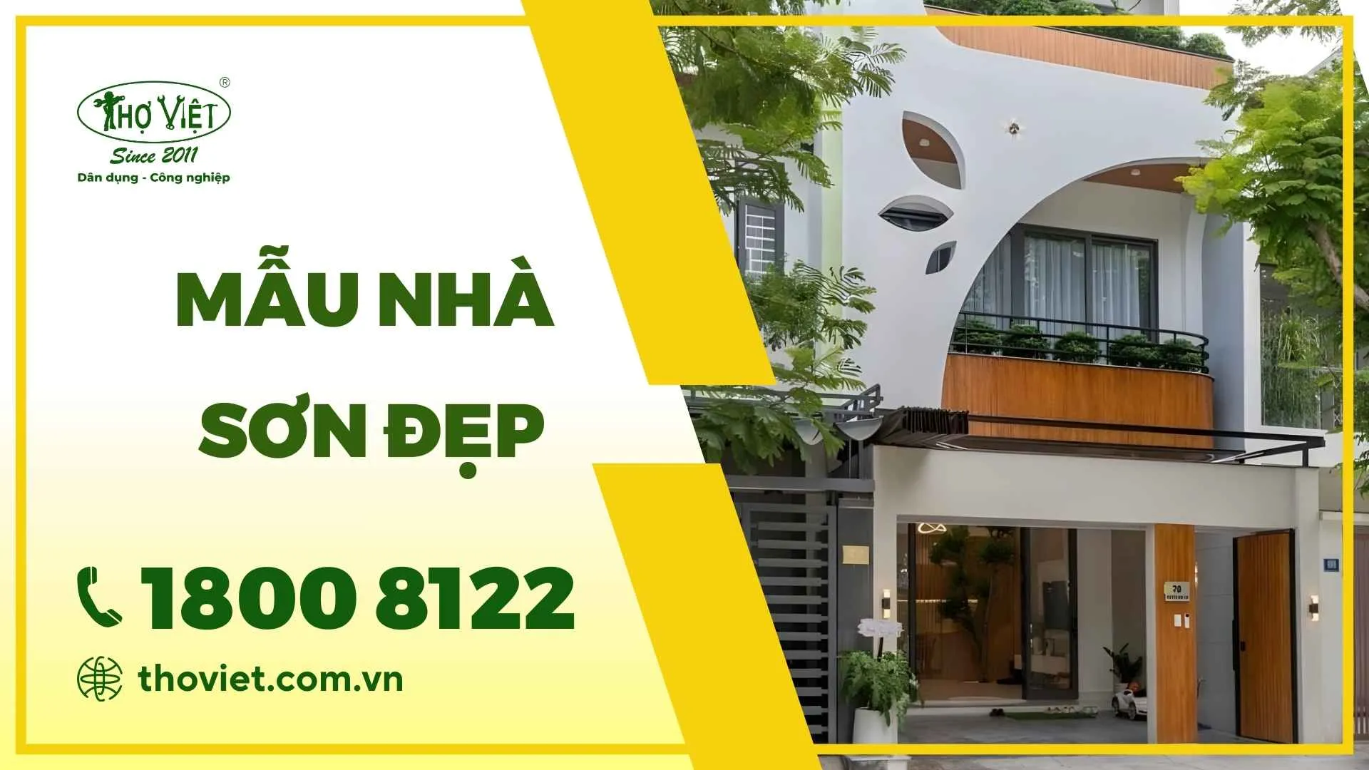 Mẫu nhà sơn đẹp