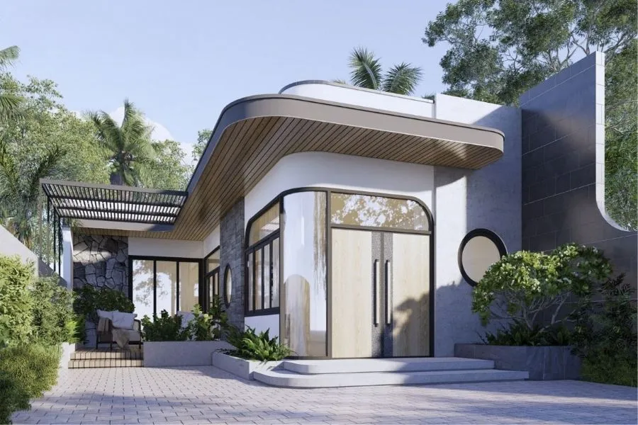Mẫu nhà vườn cấp 4 nông thôn khoảng 300 triệu, thiết kế gọn