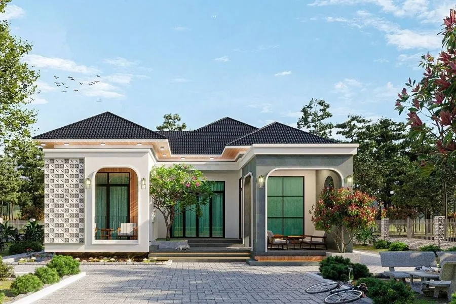 Mẫu nhà vườn cấp 4 nông thôn khoảng 500 triệu, công năng đầy đủ