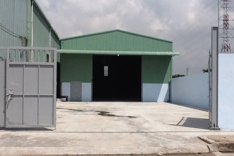 Mẫu nhà xưởng nhỏ mái tôn đơn giản