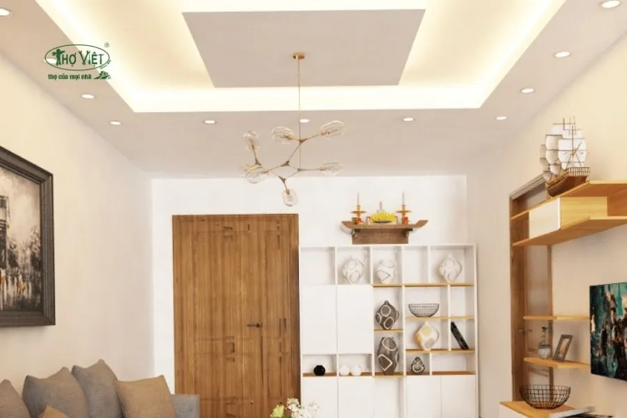 Mẫu trần thạch cao chìm nhà cấp 4