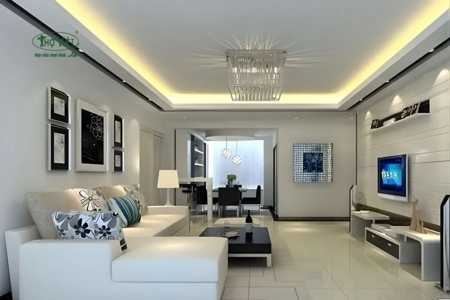 Mẫu trần thạch cao chìm nhà cấp 4
