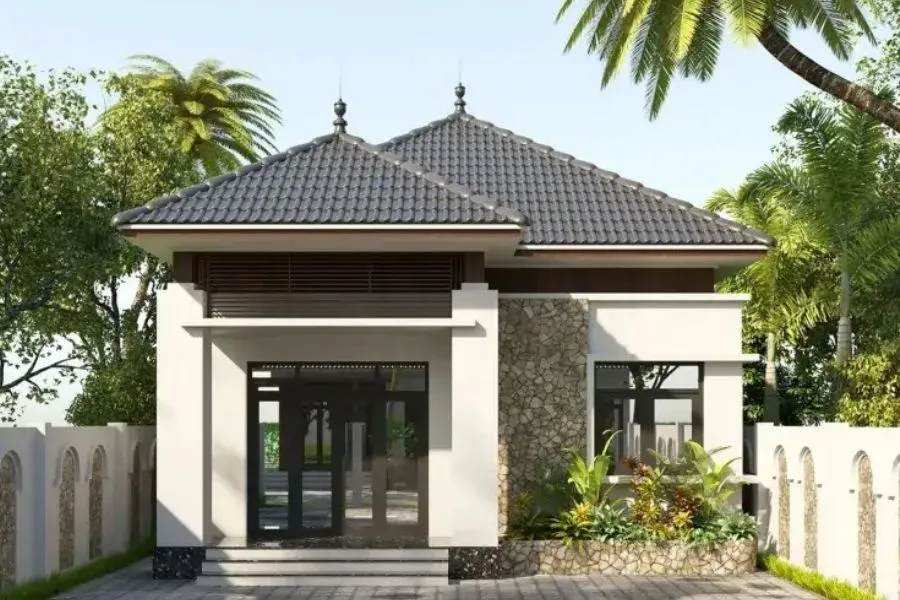Nhà cấp 4 mái Thái 8x12m 2 phòng ngủ
