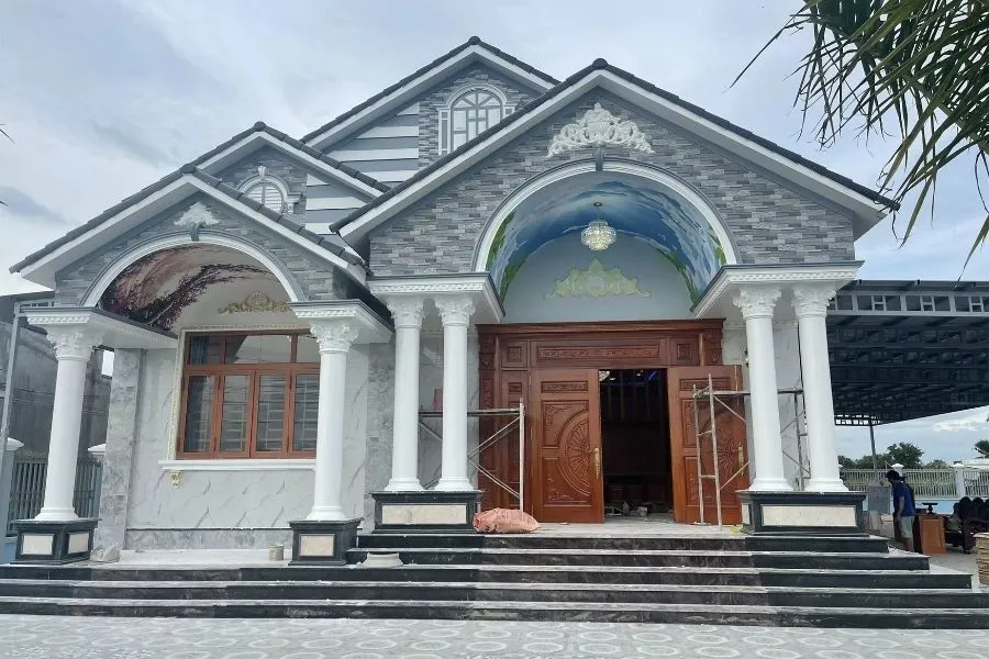 Nhà cấp 4 mái Thái 8x12m 4 phòng ngủ