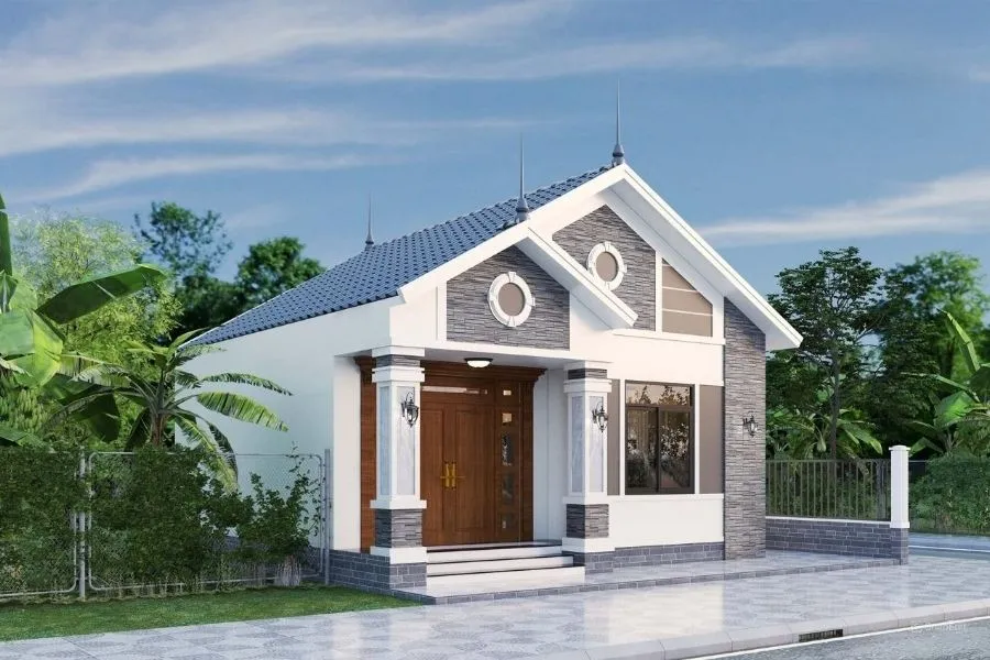 Nhà cấp 4 mái Thái 8x12m chữ L
