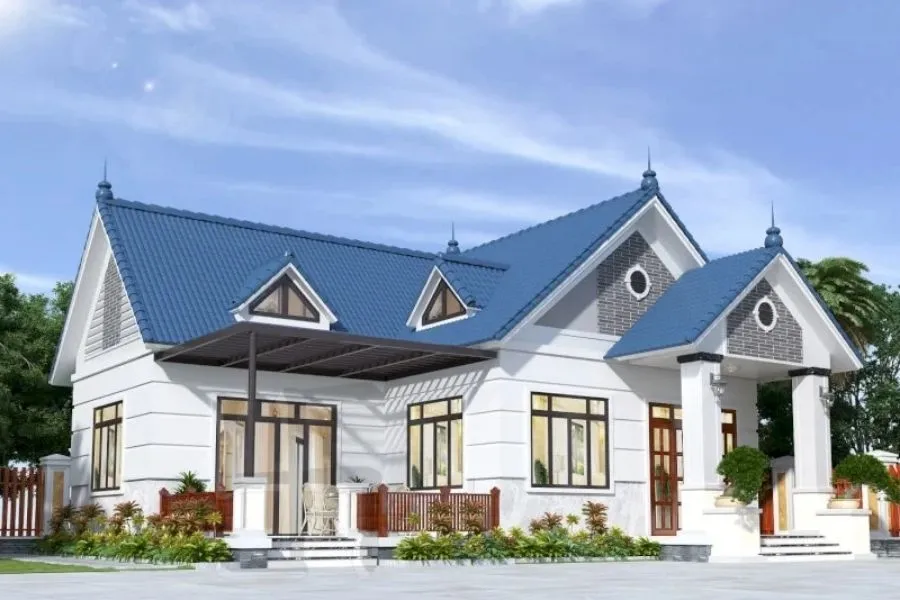 Nhà cấp 4 mái Thái 8x12m có sân vườn