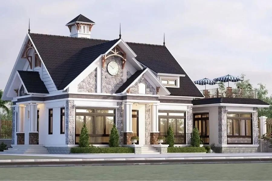 Nhà cấp 4 mái Thái 8x12m phong cách tối giản