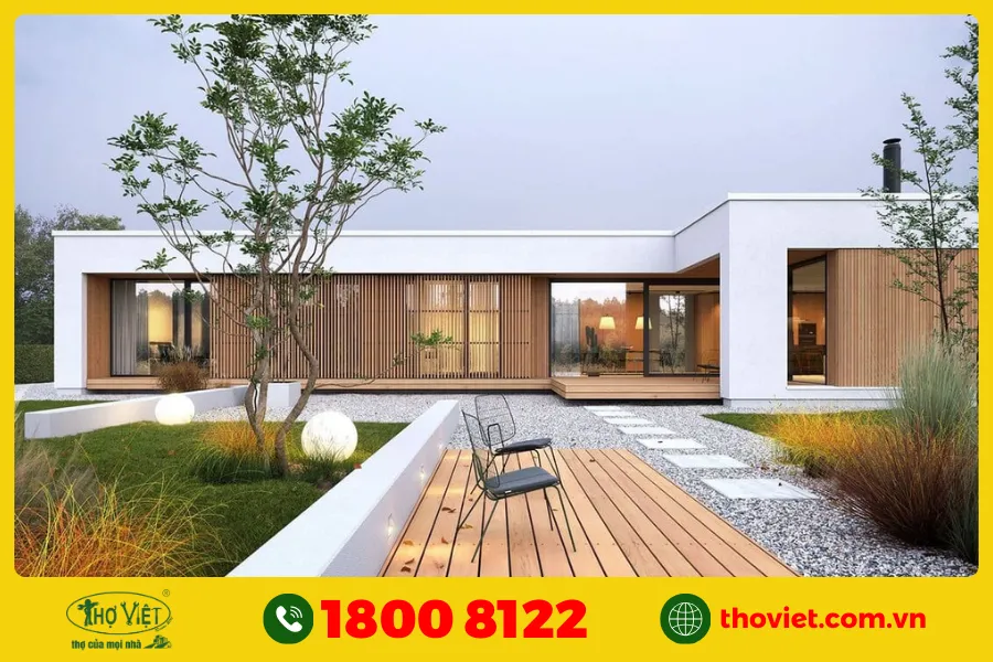 Mẫu nhà chữ L cấp 4 số 1