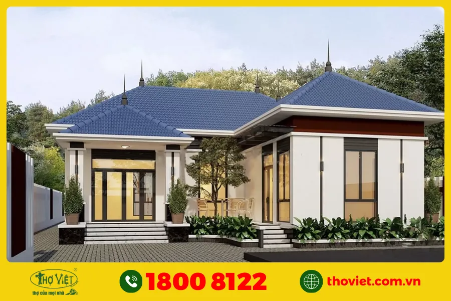 Mẫu nhà chữ L cấp 4 số 2