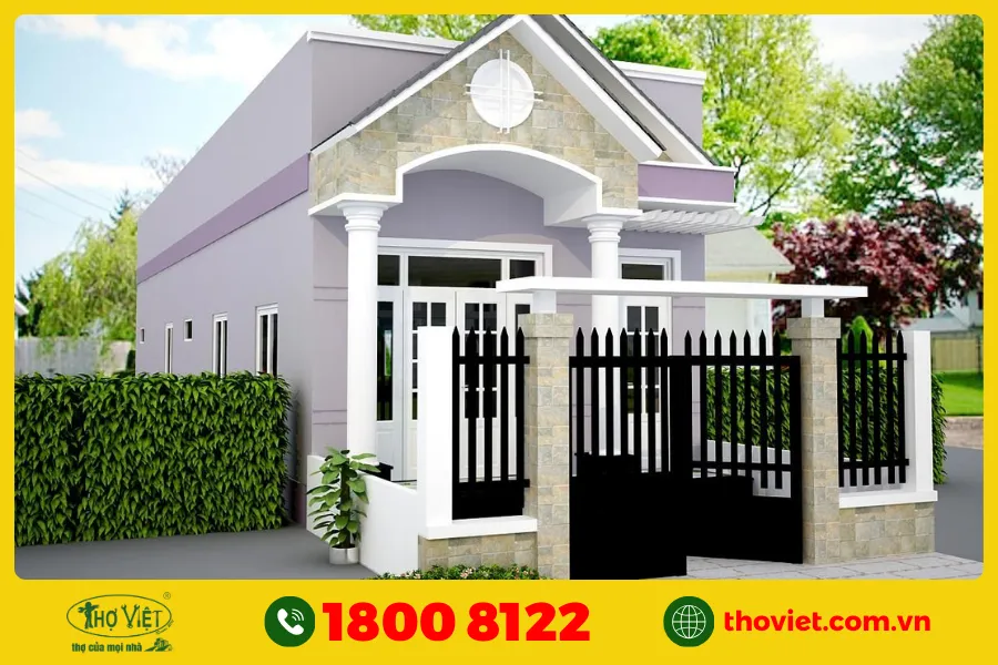 Mẫu nhà chữ L cấp 4 số 6
