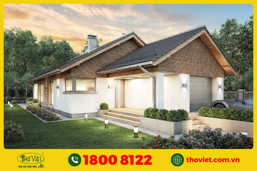 Mẫu nhà chữ L cấp 4 số 10