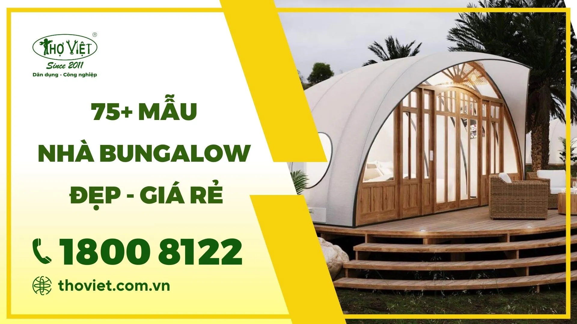 Top 75 Mẫu nhà bungalow đẹp giá rẻ nhất