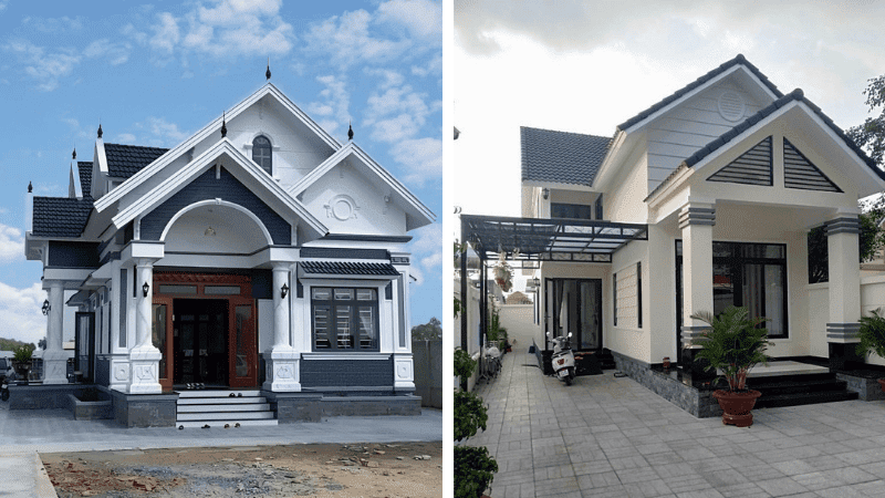 Mẫu nhà 8x12 1 tầng mái Thái