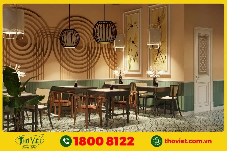 Quán cafe phong cách Đông Dương