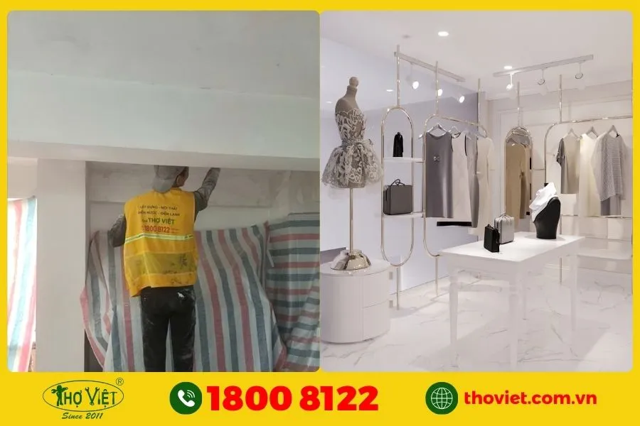 Quy trình cải tạo shop thời trang chuyên nghiệp tại Thợ Việt