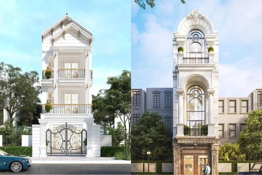 Chọn màu sơn mặt tiền theo phong cách kiến trúc
