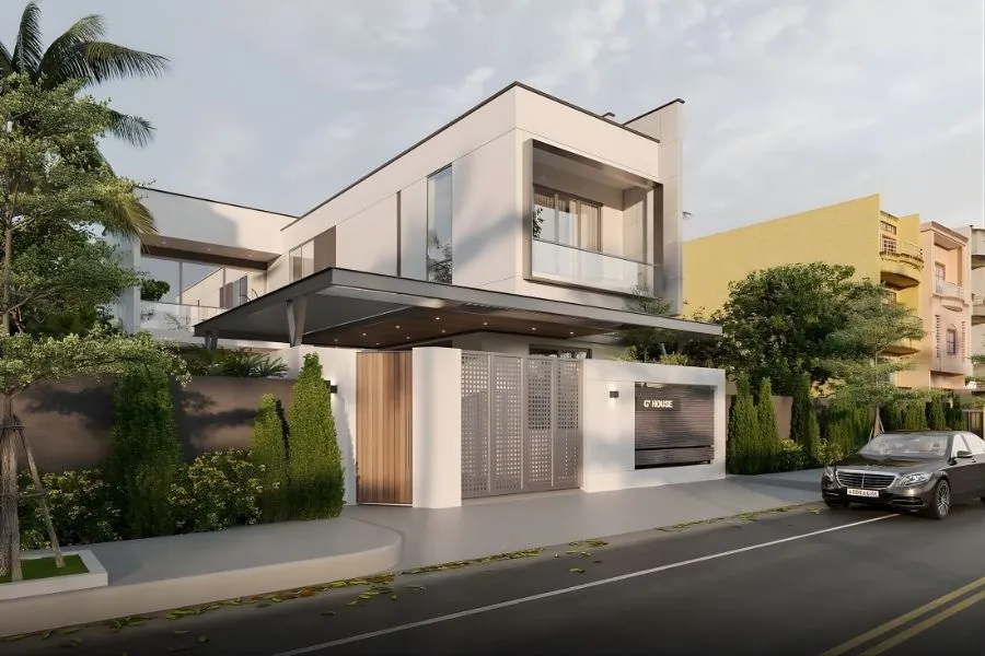 Bề ngang rộn nên dễ bố trí nội thất theo ý muốn