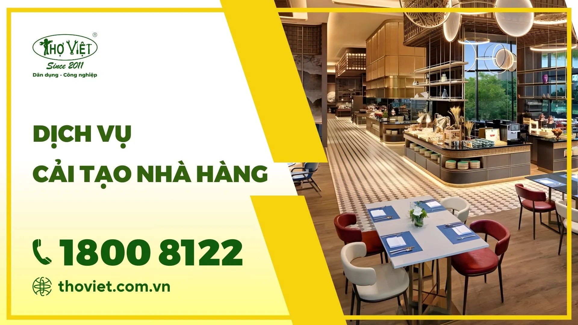 Dịch vụ cải tạo nhà hàng trọn gói, giá tốt