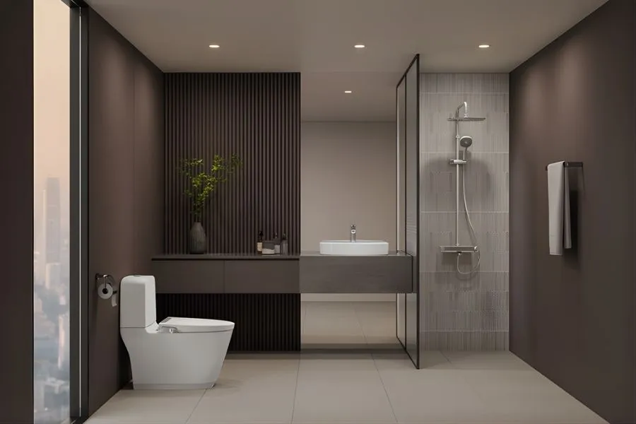 Hệ thống nhà vệ sinh chung tầng 1