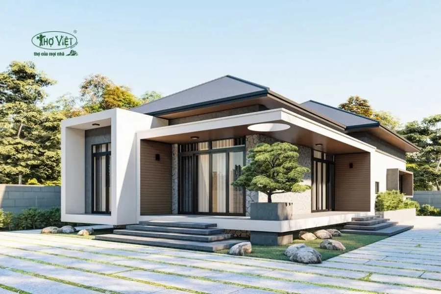 Mẫu biệt thự nhà vườn mái Nhật