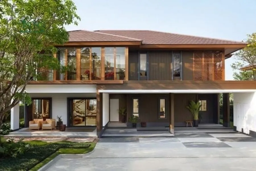 Mẫu biệt thự nhà vườn mái Thái