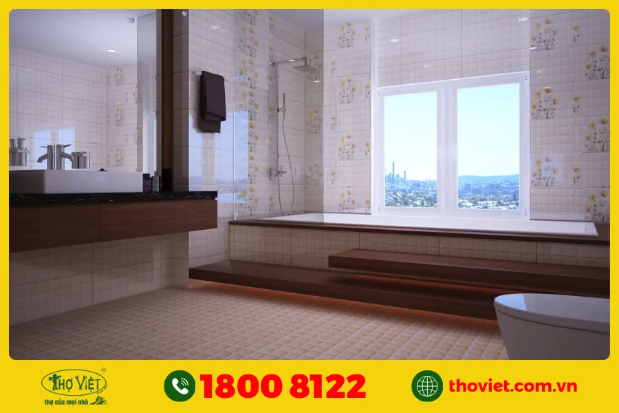 Mẫu gạch ốp nhà vệ sinh Viglacera số 8