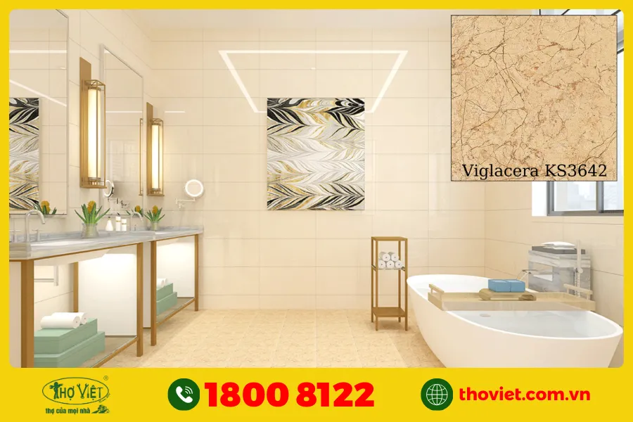 Mẫu gạch ốp nhà vệ sinh Viglacera số 19