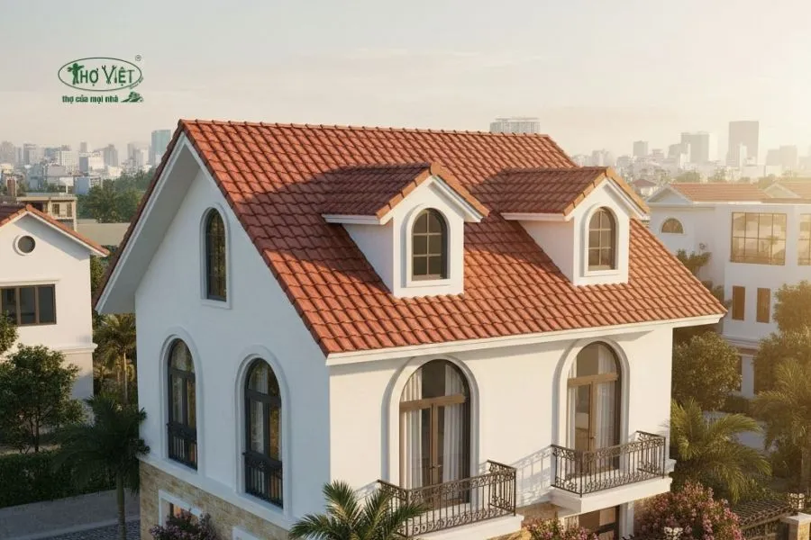 Mẫu mái nhà đẹp kiểu châu Âu