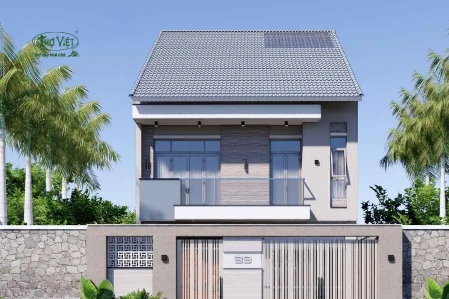 Mẫu mái nhà đẹp kiểu mái dốc