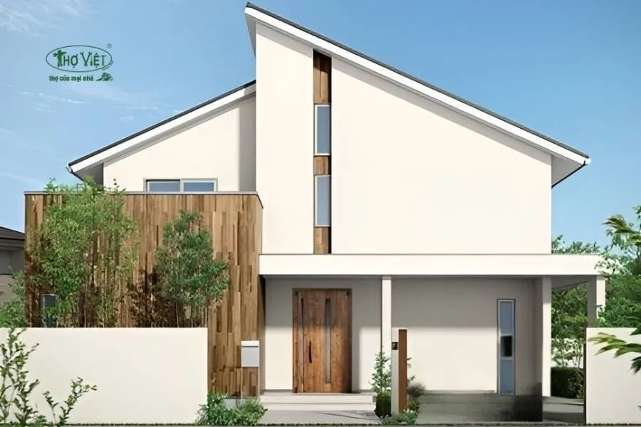 Mẫu mái nhà đẹp kiểu mái lệch