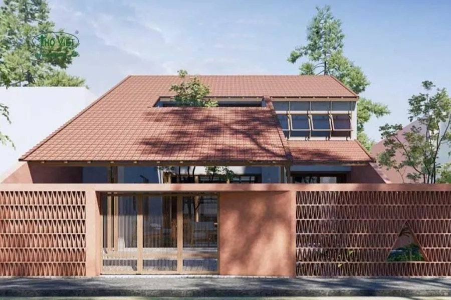 Mẫu mái nhà đẹp kiểu mái ngói