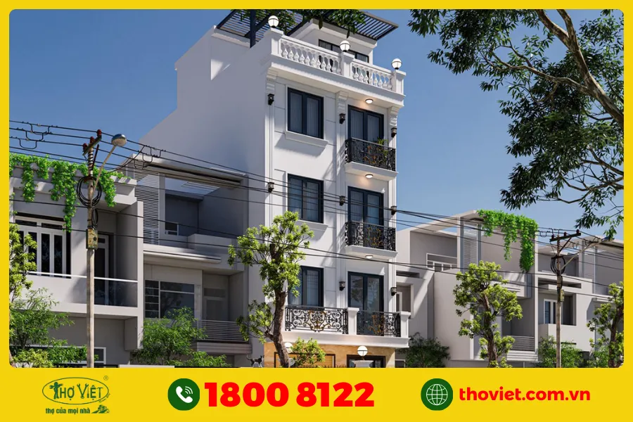 Mẫu nhà 1 trệt 2 lầu hiện đại số 3