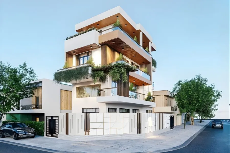 Mẫu nhà 1 trệt 3 lầu kết hợp văn phòng