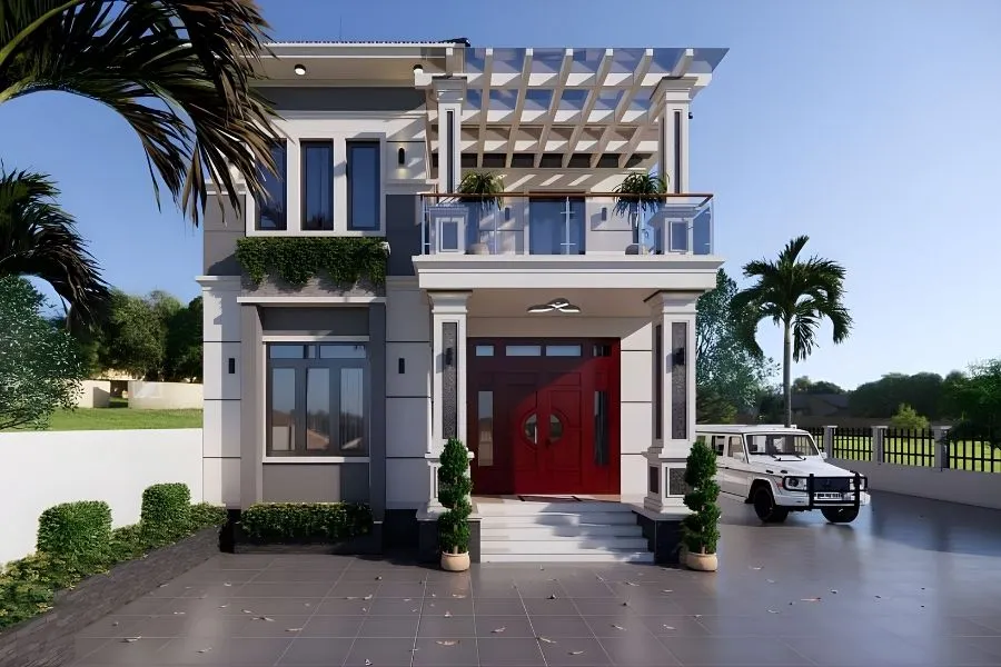 Mẫu nhà 2 tầng nông thôn 500 triệu đơn giản, chi phí rẻ