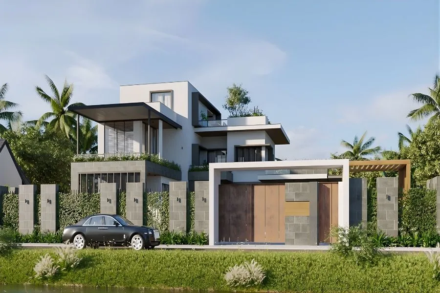 Mẫu nhà 2 tầng nông thôn 500 triệu mái Bằng