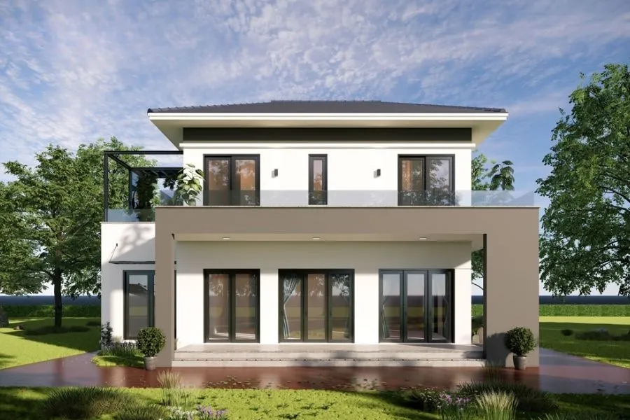 Mẫu nhà 2 tầng nông thôn 500 triệu mái Nhật