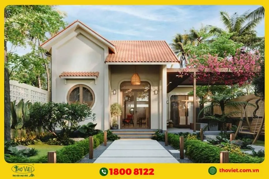 Mẫu nhà 2 tỷ kiểu nhà vườn phong cách nhiệt đới