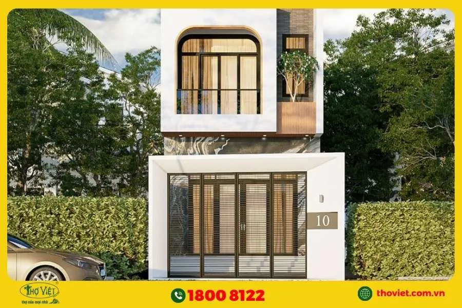 Mẫu nhà 2 tỷ kiểu nhà ống 2 tầng 4.5x18m