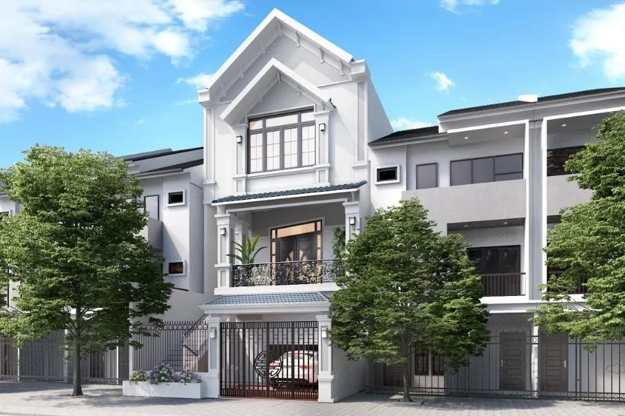 Mẫu nhà 3 tầng mặt tiền 7m mái thái