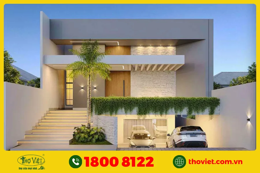 Các mẫu nhà cấp 4 có tầng hầm đẹp