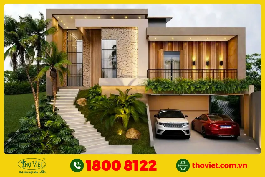 Mẫu nhà cấp 4 có tầng hầm đẹp số 14